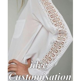 Guipure Au Mètre En Entre Deux Au Mètre En 8.5 cm Cm Ivoire Pour La Customisations Et Décorations De vetements.