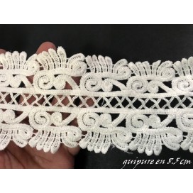 Guipure Au Mètre En Entre Deux Au Mètre En 8.5 cm Cm Ivoire Pour La Customisations Et Décorations De vetements.