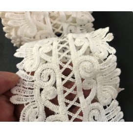 Guipure Au Mètre En Entre Deux Au Mètre En 8.5 cm Cm Ivoire Pour La Customisations Et Décorations De vetements.