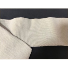 Bord-Cote En Bande de Tissu Maille Noir Pour Poignée Manche et cols