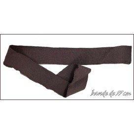 Bord-Cote En Bande de Tissu Maille Prune Choco Imprimé Pour Poignée Manche et cols