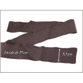 Bord-Cote En Bande de Tissu Maille Prune Choco Imprimé Pour Poignée Manche et cols