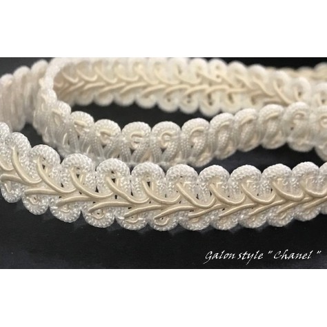 Galon Style "Chanel" Au Mètre  Ivoire Au Mètre Couture