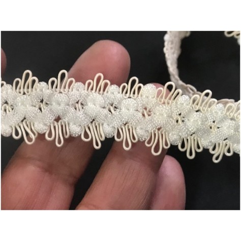 Galon Style "Chanel" Au Mètre  Ivoire Et Ecru Au Mètre En 20 mm Couture