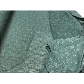 Tulle Résille Bleu Marine Imprimé Lycra Au Mètre  Pour Lingerie.