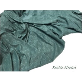 Tulle Résille Bleu Marine Imprimé Lycra Au Mètre  Pour Lingerie.