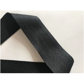 Ruban Sergé Noir En 3,5 Cm Souple  Au Mètre En Grande  A Coudre Pour Loisirs Créatifs Et Décorations.