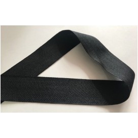 Ruban Sergé Noir En 3,5 Cm Souple  Au Mètre En Grande  A Coudre Pour Loisirs Créatifs Et Décorations.
