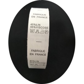 Etiquettes De Vêtements " 45 % Lin Et 55 % Viscose " x  Par 800 Pièces A Coudre De Composition Textile , Contexture.