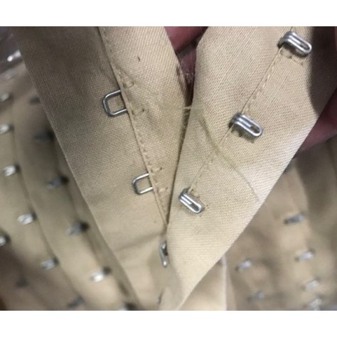 Bande Agrafes Beige Au Mètre  En Tissu A Coudre, Pour Agrafages Corsets, Lingerie Et Loisirs Créatifs.