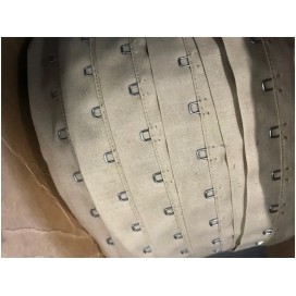 Bande Agrafes Au Mètre Noir En Tissu A Coudre, PourAgrafages corsets, Lingerie Et Loisirs créatifs.