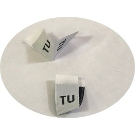 Etiquette De Vêtements Blanches " Tailles Unique " Par 100 Pièces  Découpées A Coudre, Contexture Pour Confection.