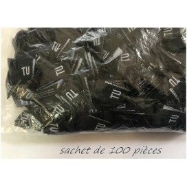 Etiquette De Vêtements Blanches " Tailles Unique " Par 100 Pièces  Découpées A Coudre, Contexture Pour Confection.