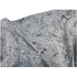 Tissu Coton Imprimé Jeans Fleurs Au Mètre En Grande Largeur
