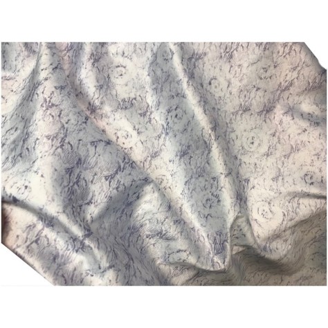 Tissu Coton Imprimé Parme Sur Fond Blanc  Au Mètre En Grande Largeur