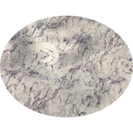 Tissu Coton Imprimé Parme Sur Fond Blanc  Au Mètre En Grande Largeur