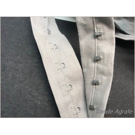 Bande Agrafes Au Mètre Noir En Tissu A Coudre, PourAgrafages corsets, Lingerie Et Loisirs créatifs.