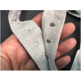 Bande Agrafes Au Mètre Noir En Tissu A Coudre, PourAgrafages corsets, Lingerie Et Loisirs créatifs.