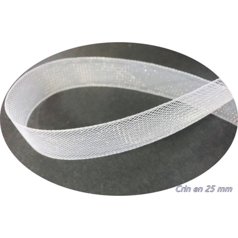 Crin Au Mètre Blanc pour La Couture, Bande de Crinoline pour Renfort