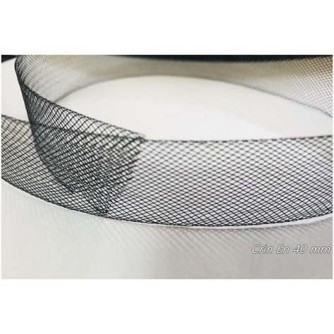 Crin Au Mètre Noir En 40 mm pour La Couture, Bande de Crinoline pour Renfort