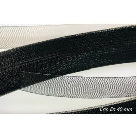 Crin Au Mètre Noir En 40 mm pour La Couture, Bande de Crinoline pour Renfot