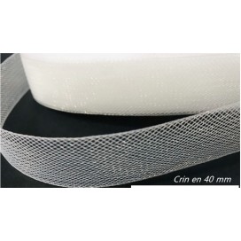 Crin Au Mètre Noir En 40 mm pour La Couture, Bande de Crinoline pour Renfot