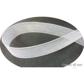 Crin Au Mètre Noir En 40 mm pour La Couture, Bande de Crinoline pour Renfot