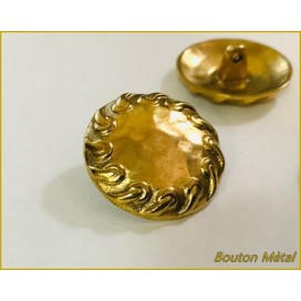 Bouton Doré Métal Style Chanel Couture Diamètre 27 mm.