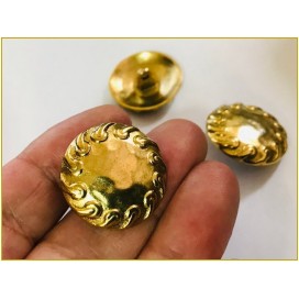 Bouton Doré Métal Style Chanel Couture Diamètre 27 mm.