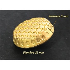 Bouton Doré Mat Style Chanel Couture Diamètre 22 mm.