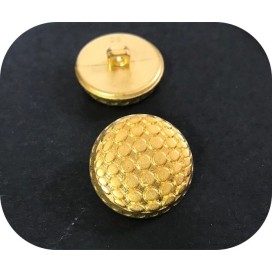 Bouton Doré Mat Style Chanel Couture Diamètre 22 mm.