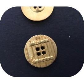 Bouton Doré Métal 4 Trous Pour Blazer Et Customisations de De Vetements