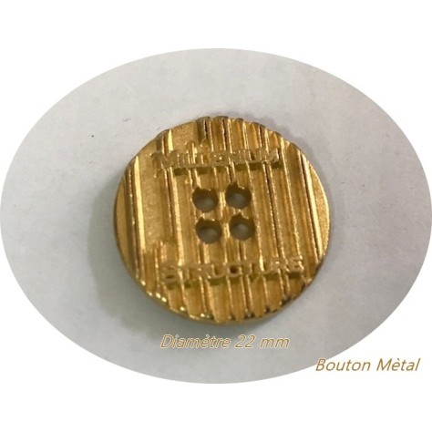 Bouton Doré Métal 4 Trous Pour Blazer Et Customisations de De Vetements