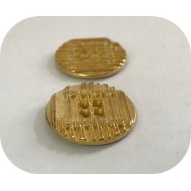 Bouton Doré Métal 4 Trous Pour Blazer Et Customisations de De Vetements