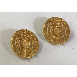 Bouton Doré Métal Stylé Marin Couture Diamètre 18 mm.