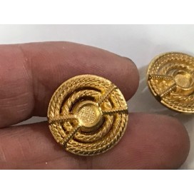 Bouton Doré Métal Stylé Marin Couture Diamètre 18 mm.
