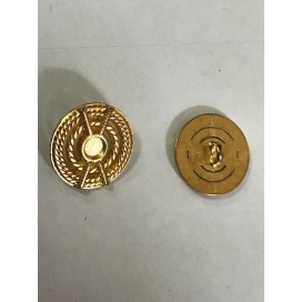 Bouton Doré Métal Stylé Marin Couture Diamètre 18 mm.