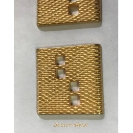 Bouton Doré Carré Mètal Couture Diamètre 22 mm.