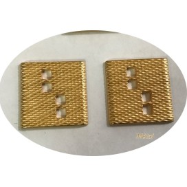 Bouton Doré Carré Mètal Couture Diamètre 22 mm.