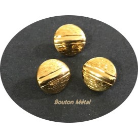 Bouton Doré Mètal Couture en Diamètre 14 mm