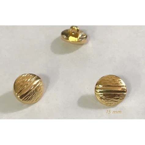 Bouton Doré Mètal Couture en Diamètre 14 mm