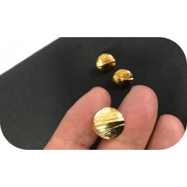 Bouton Doré Mètal Couture en Diamètre 14 mm