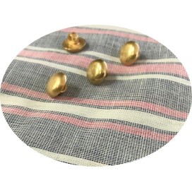 Bouton Doré Mat Demi-Boule Plat Couture en Diamètre 12 mm