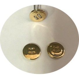 Bouton Doré Couture Diamètre 12 mm