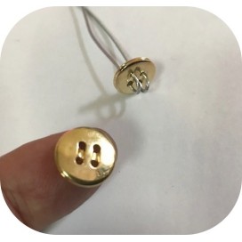 Bouton Doré Couture Diamètre 12 mm