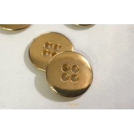 Bouton Doré Mètal Couture Diamètre 18 mm