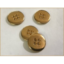 Bouton Doré Mètal Couture Diamètre 18 mm