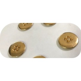 Bouton Doré Mètal Couture Diamètre 18 mm