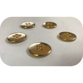 Bouton Doré Mètal Couture Diamètre 18 mm