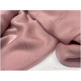 Tissu Mousseline de Soie Vieux Rose Couture Au Mètre.
